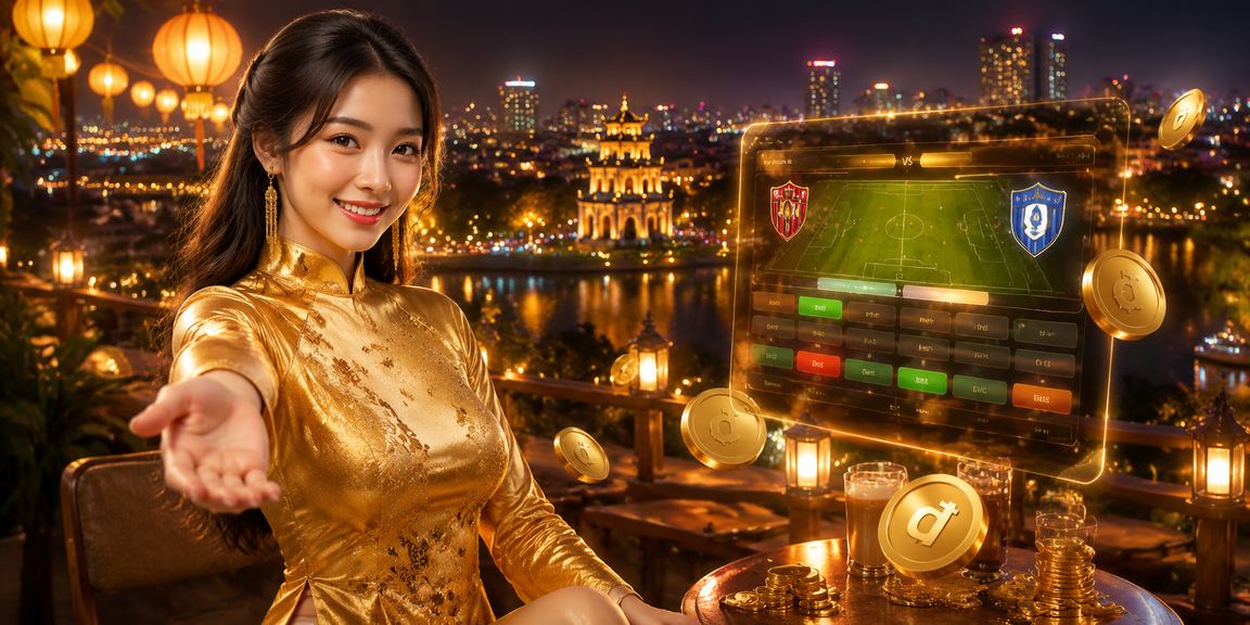 Người dùng Hà Nội trong trang phục áo dài trải nghiệm cá cược casino trực tuyến